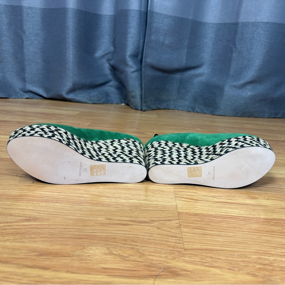 NIB Free People Green Suede Platform Wedge Espadrilles 39 - Picture 7 of 9